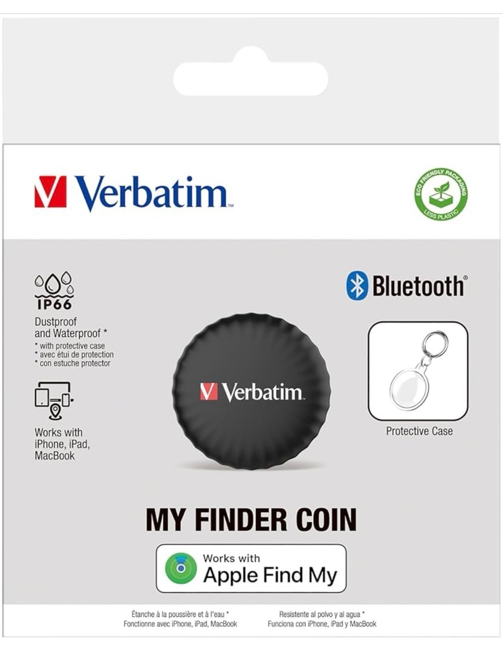 Verbatim My Finder Coin Bluetooth Tracker With Protective Case 2X
